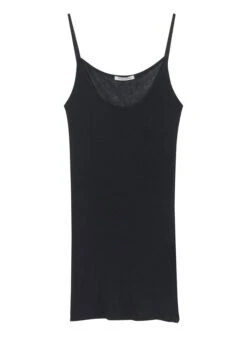 American Vintage MASSACHUSETTS - Katoenen Singlet Met Ronde Hals | Zwart