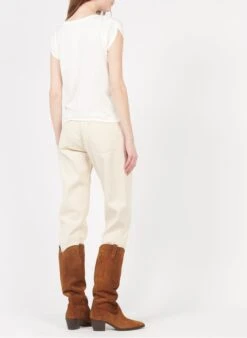 Sessun SIXTOJACQUARD - Wijde Top Met Boothals | Wit -MORGAN Verkoop 2480162