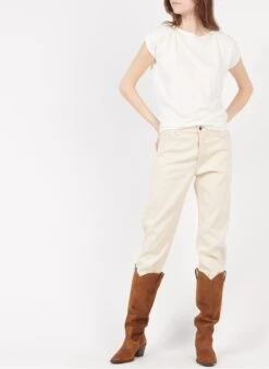 Sessun SIXTOJACQUARD - Wijde Top Met Boothals | Wit -MORGAN Verkoop 2480163