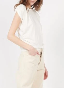 Sessun SIXTOJACQUARD - Wijde Top Met Boothals | Wit