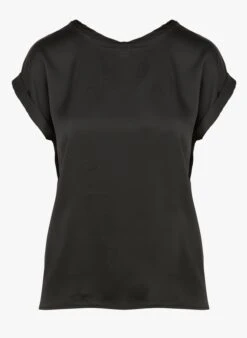 Vila Soepelvallende Top Van Gerecycled Polyester Met Ronde Hals | Zwart -MORGAN Verkoop 2867349