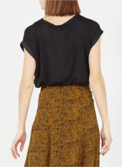 Vila Soepelvallende Top Van Gerecycled Polyester Met Ronde Hals | Zwart -MORGAN Verkoop 2869271