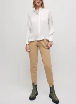 Maje CECILY - Zijden Blouse Met Klassieke Kraag | Wit -MORGAN Verkoop 3096816