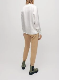 Maje CECILY - Zijden Blouse Met Klassieke Kraag | Wit -MORGAN Verkoop 3096817