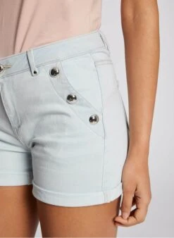 MORGAN Spijkershort Met Hoge Taille | Jeans Stone -MORGAN Verkoop 3100449