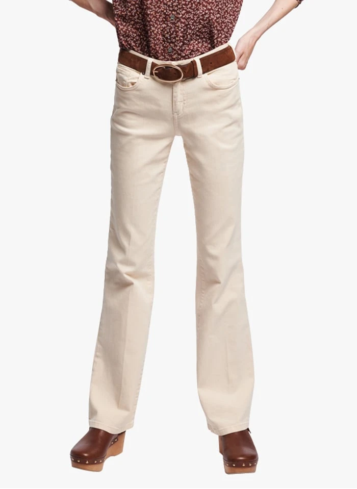 Vanessa Bruno Flared Katoenen Jeans | Beige 3 Vanessa Bruno Flared Katoenen Jeans | Beige