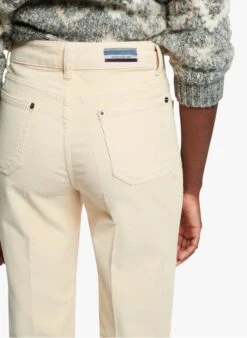 Vanessa Bruno DOMPAY - Broek Met Uitlopende Pijpen En Ribtextuur Katoenblend | Beige -MORGAN Verkoop 3253133