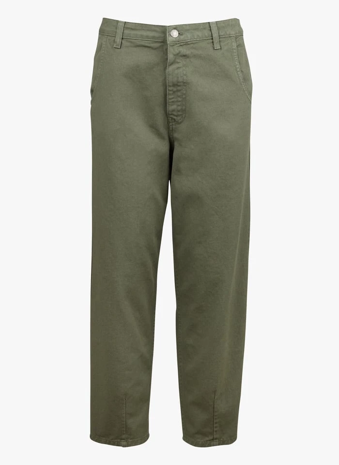 Jeans Met Toelopende Pijpen | Kaki 3 Jeans Met Toelopende Pijpen | Kaki