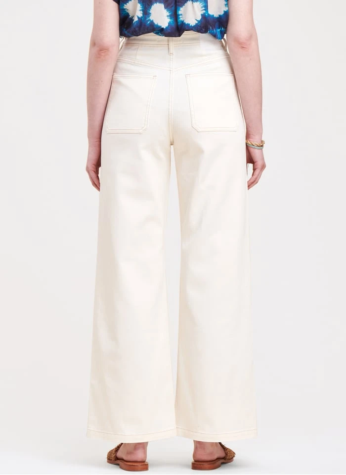 Flared Jeans Van Biokatoenmix | Wit 6 Flared Jeans Van Biokatoenmix | Wit - Afbeelding 4