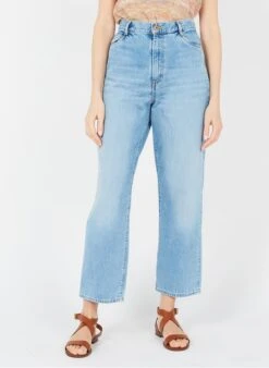 Sessun BAY CRUISE - Rechte, Stonewashed Jeans | Blauw