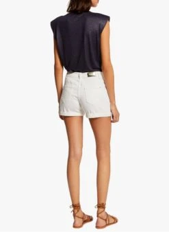 MORGAN Spijkershort Met Zeemansdetail | Wit -MORGAN Verkoop 3645885