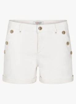 MORGAN Spijkershort Met Zeemansdetail | Wit -MORGAN Verkoop 3646057