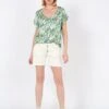 Please Short Van Stretchkatoen Met Knoopsluiting | Beige -MORGAN Verkoop 3681550