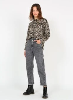 Ikks Rechte, Katoenen Jeans Met Verwassen Effect | Grijs -MORGAN Verkoop 3703475