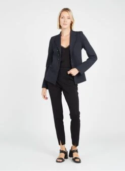 Ikks Slim-fit Broek Van Stretchstof | Zwart -MORGAN Verkoop 3703941