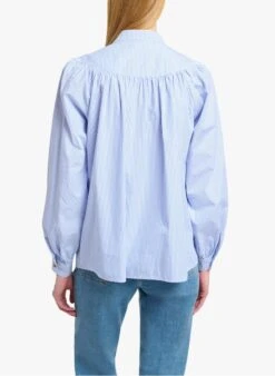 Vanessa Bruno PAMINA - Gestreepte, Katoenen Top Met Opstaande Kraag | Blauw 14 Vanessa Bruno PAMINA - Gestreepte, Katoenen Top Met Opstaande Kraag | Blauw -MORGAN Verkoop 3737390