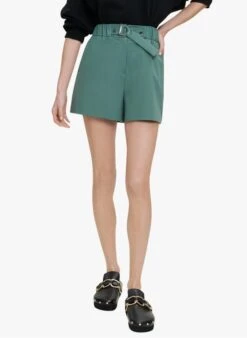 Maje IVILLETTE - Geklede Short Met Elastische Taille | Groen