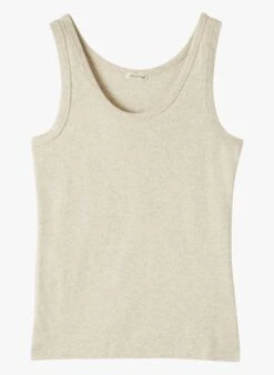 American Vintage BOZY - Katoenen Singlet Met Ronde Hals | Beige -MORGAN Verkoop 3749415
