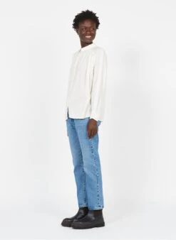 Sessun STAEL - Blouse Met Klassieke Kraag En Smal Streepje | Wit -MORGAN Verkoop 3783835