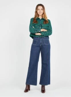 Please Wijde, Katoenen Jeans Met Hoge Taille | -MORGAN Verkoop 3799545