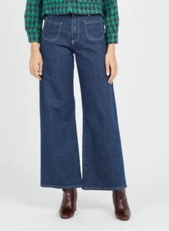 Please Wijde, Katoenen Jeans Met Hoge Taille |