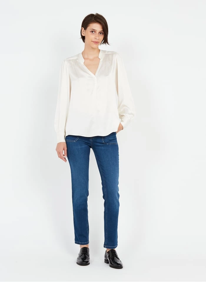 MAISON 123 NALLA - Rechte Jeans Van Biologisch Katoen | Jeans Onbewerkt 7 MAISON 123 NALLA - Rechte Jeans Van Biologisch Katoen | Jeans Onbewerkt - Afbeelding 5