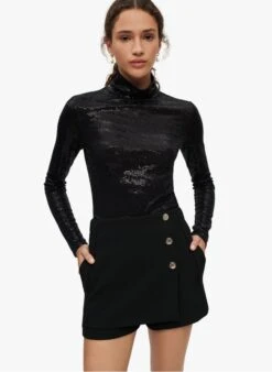 Maje 122IMABOO - Recht Short | Zwart 8 Maje 122IMABOO - Recht Short | Zwart -MORGAN Verkoop 3867417