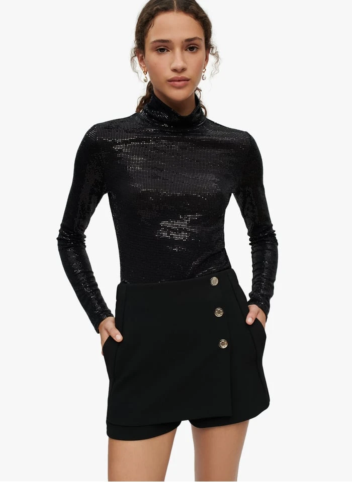 Maje 122IMABOO - Recht Short | Zwart 5 Maje 122IMABOO - Recht Short | Zwart - Afbeelding 3