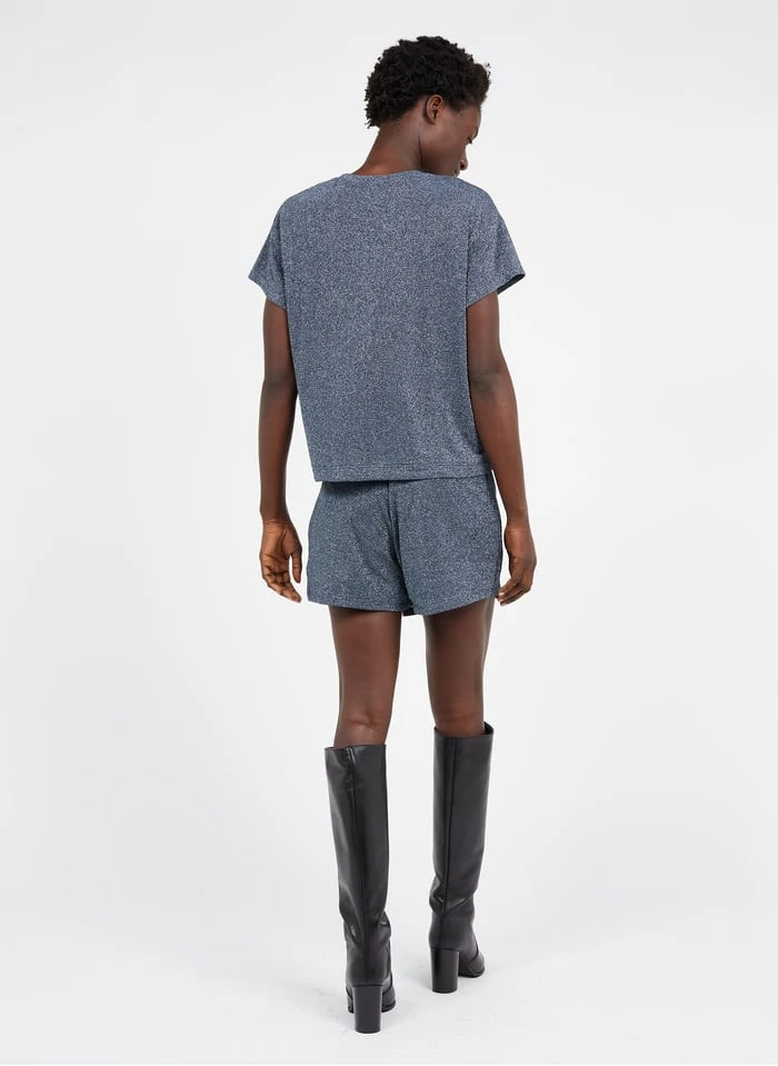 T-shirt Met Pailletten | Blauw 7 T-shirt Met Pailletten | Blauw - Afbeelding 5