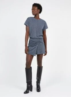 T-shirt Met Pailletten | Blauw 10 T-shirt Met Pailletten | Blauw -MORGAN Verkoop 3895289