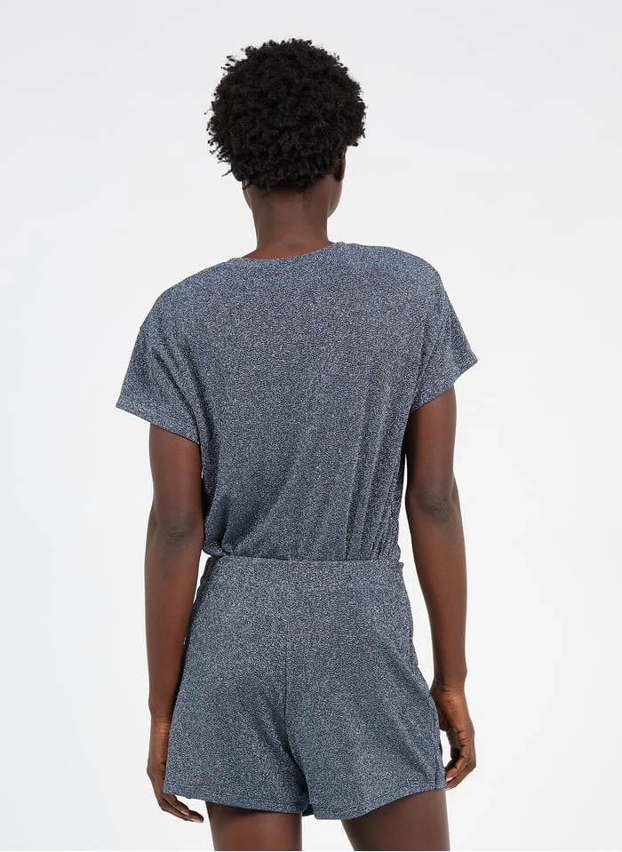 T-shirt Met Pailletten | Blauw 4 T-shirt Met Pailletten | Blauw - Afbeelding 2