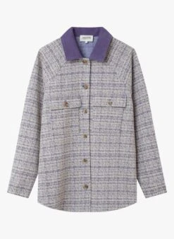 ISADORA - Overshirt Van Tweedstof Met Klassieke Kraag | Violet 9 ISADORA - Overshirt Van Tweedstof Met Klassieke Kraag | Violet -MORGAN Verkoop 3913393