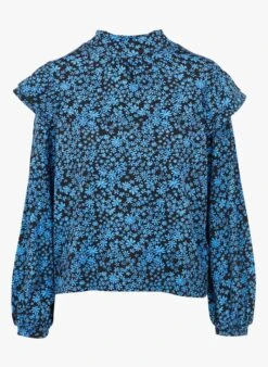 Whistles BOHO - Top Van Biologisch Katoen Met Lange Mouwen | Blauw -MORGAN Verkoop 3919478