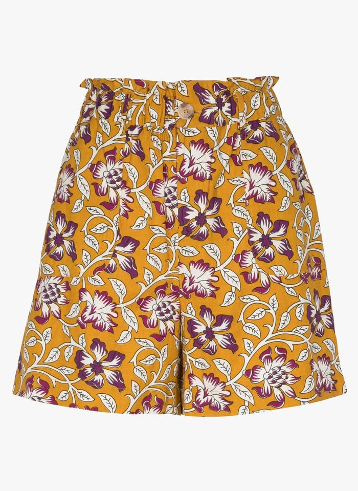 Petite Mendigote MARCO - Katoenen Short Met Print | Geel 4 Petite Mendigote MARCO - Katoenen Short Met Print | Geel - Afbeelding 3