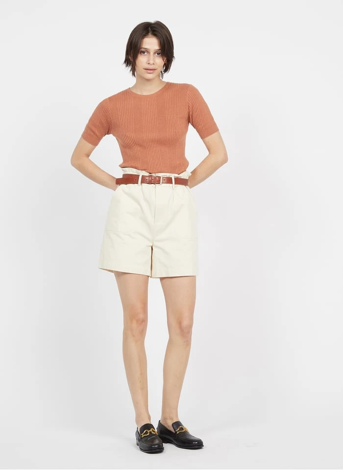 Petite Mendigote MARCO - Recht, Katoenen Short | Wit 7 Petite Mendigote MARCO - Recht, Katoenen Short | Wit - Afbeelding 5