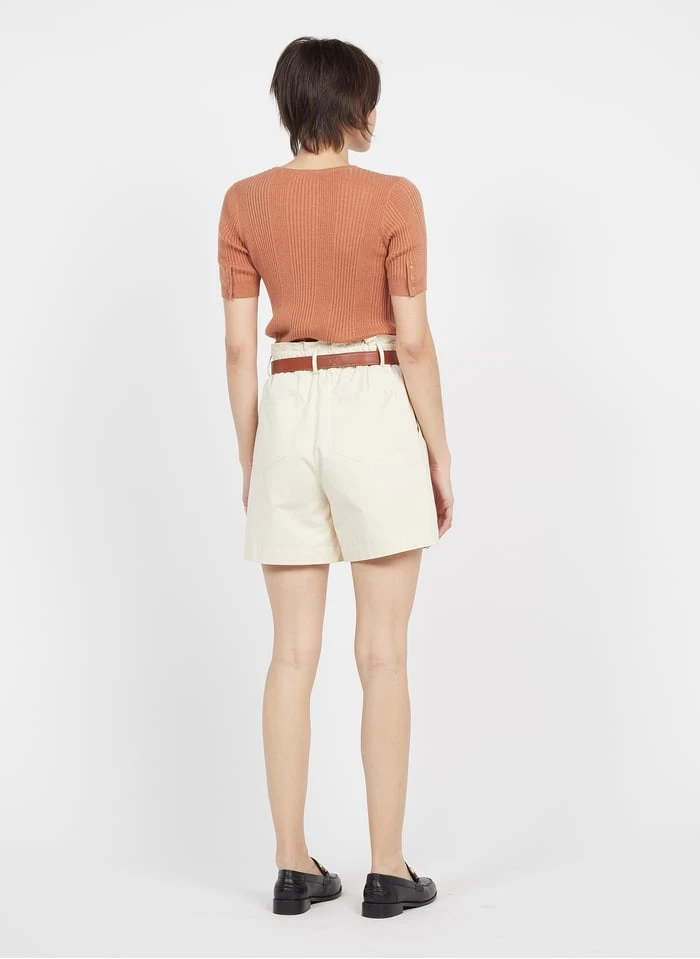 Petite Mendigote MARCO - Recht, Katoenen Short | Wit 4 Petite Mendigote MARCO - Recht, Katoenen Short | Wit - Afbeelding 2