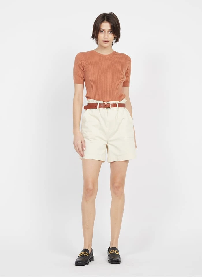 Petite Mendigote MARCO - Recht, Katoenen Short | Wit 3 Petite Mendigote MARCO - Recht, Katoenen Short | Wit