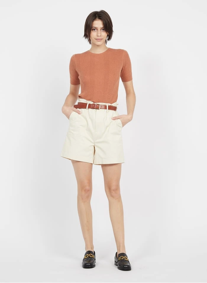 Petite Mendigote MARCO - Recht, Katoenen Short | Wit 6 Petite Mendigote MARCO - Recht, Katoenen Short | Wit - Afbeelding 4