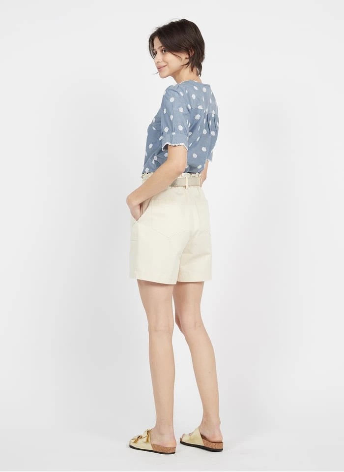 Petite Mendigote MARCO - Recht, Katoenen Short | Wit 13 Petite Mendigote MARCO - Recht, Katoenen Short | Wit - Afbeelding 11