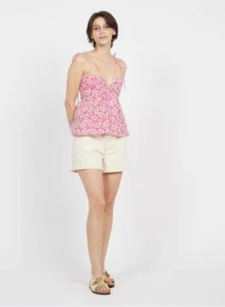 Petite Mendigote MARCO - Recht, Katoenen Short | Wit 20 Petite Mendigote MARCO - Recht, Katoenen Short | Wit -MORGAN Verkoop 3925991