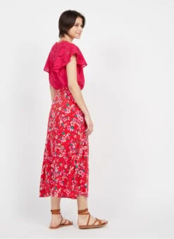 Petite Mendigote EVELYNE - Katoenen Blouse Met Ronde Hals En Borduursel | Roze -MORGAN Verkoop 3926096