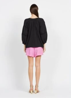 DES PETITS HAUTS TANG - Wijd, Linnen Short | Roze 21 DES PETITS HAUTS TANG - Wijd, Linnen Short | Roze -MORGAN Verkoop 3927209 1