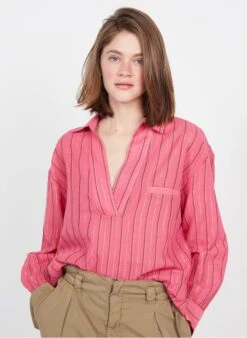 DES PETITS HAUTS RONANI - Top Katoenblend | Roze