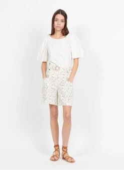 ONE STEP Short Met Bloemenprint | Wit -MORGAN Verkoop 3951029