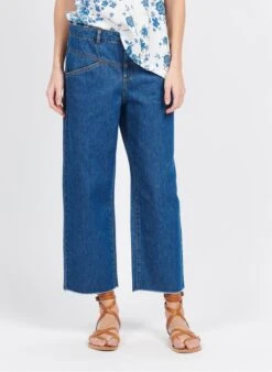 ONE STEP Katoenen Bootcut-jeans | Blauw
