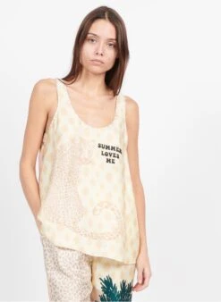 VIDA - Singlet Met Ronde Hals, Brede Schouderbandjes En Print | Veelkleurig