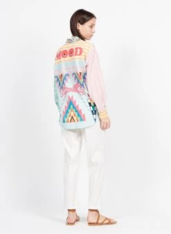 EVELYN - Blouse Met Klassieke Kraage En Print Linnenblend | Veelkleurig 11 EVELYN - Blouse Met Klassieke Kraage En Print Linnenblend | Veelkleurig -MORGAN Verkoop 3951372