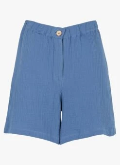 Bermuda Van Zachte, Luchtige Katoen | Blauw -MORGAN Verkoop 3952151