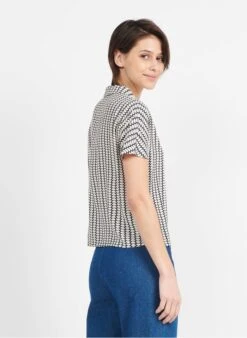 Top Met Klassieke Kraag En Print | Beige -MORGAN Verkoop 3964150