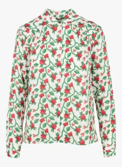 Blouse Met Klassieke Kraag En Print | Wit -MORGAN Verkoop 3965424